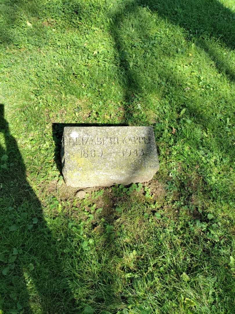 Elizabeth Kappel's grave. Photo 2