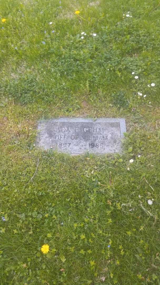 Ada E. Gehm's grave. Photo 3