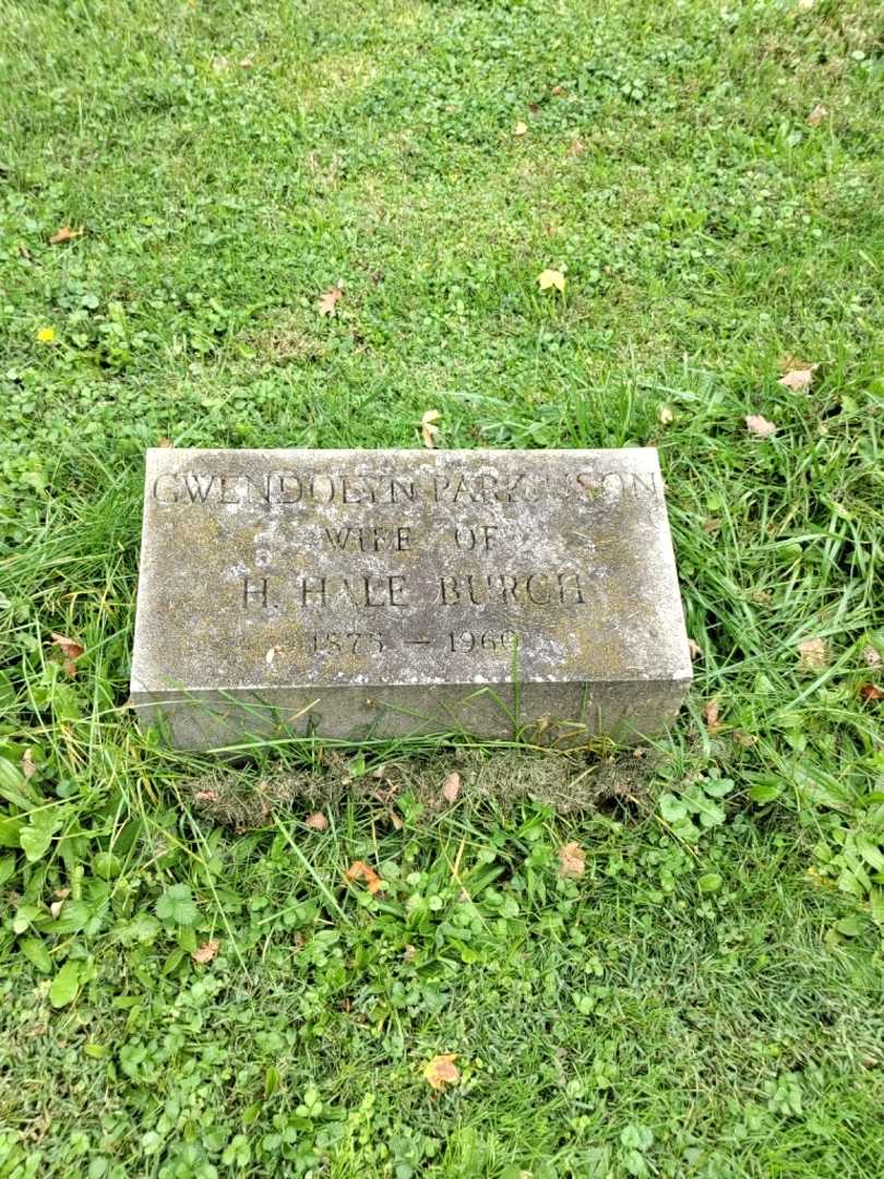 Gwendolyn Burch Parkinson's grave. Photo 2