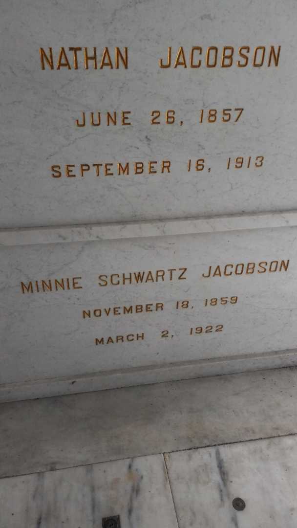 Minnie Schwartz Jacobson's grave. Photo 3