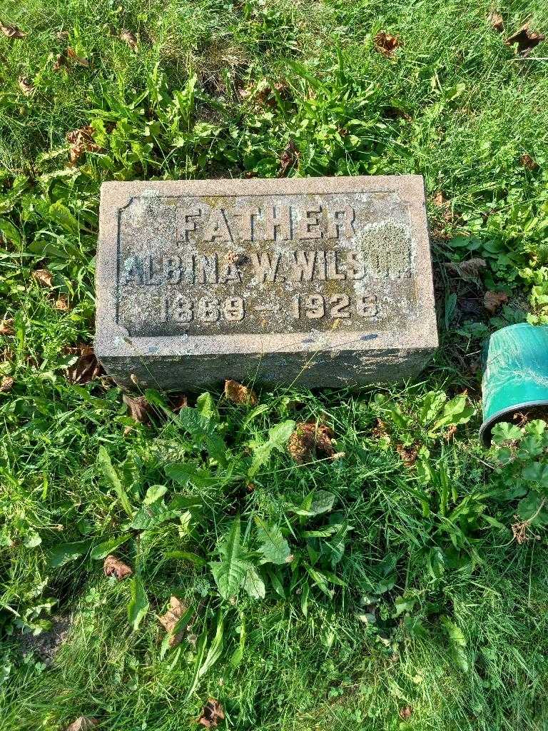 Albina W. Wilson's grave. Photo 1