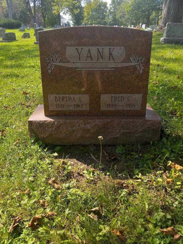 Bertha L. Berndt Yank's grave. Photo 2