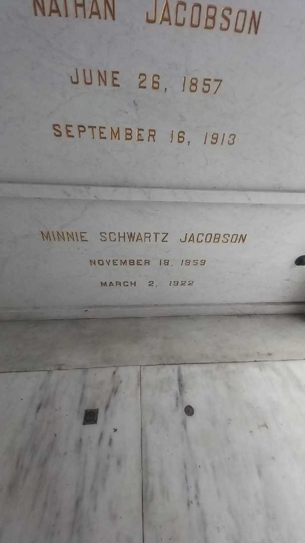 Minnie Schwartz Jacobson's grave. Photo 4