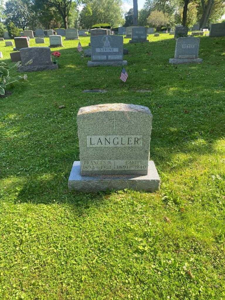 Frances B. Langler's grave. Photo 2