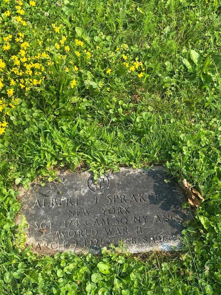 Albert J. Spraker's grave. Photo 4