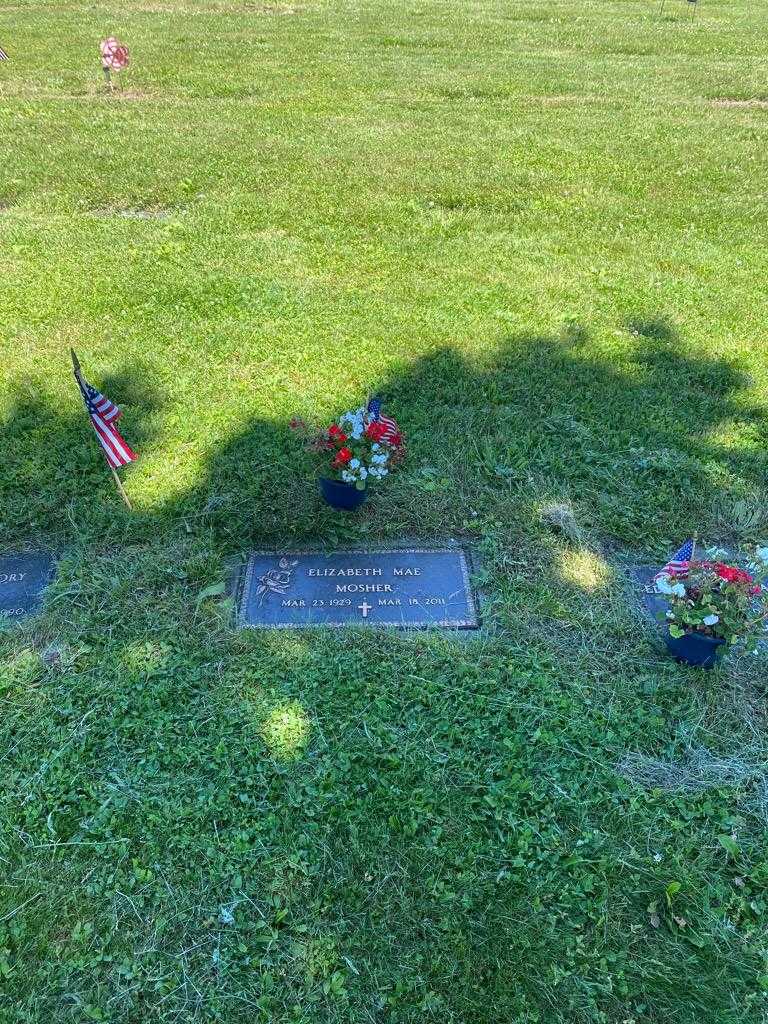 Elizabeth Mae Mosher's grave. Photo 2