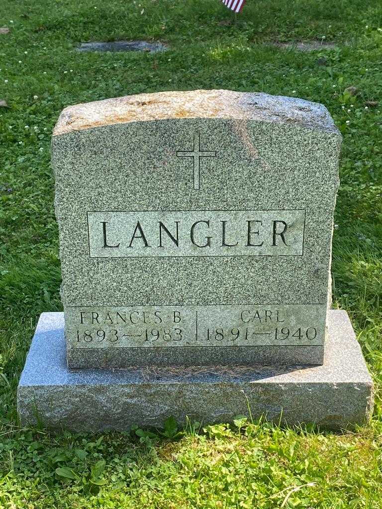Frances B. Langler's grave. Photo 3