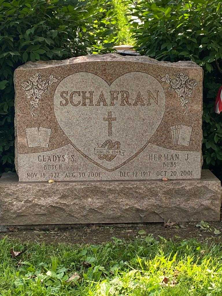 Gladys S. "Butch" Schafran's grave. Photo 3