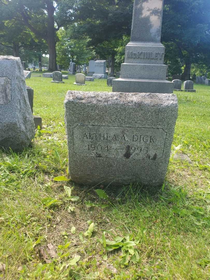 Althea A. Dick's grave. Photo 3