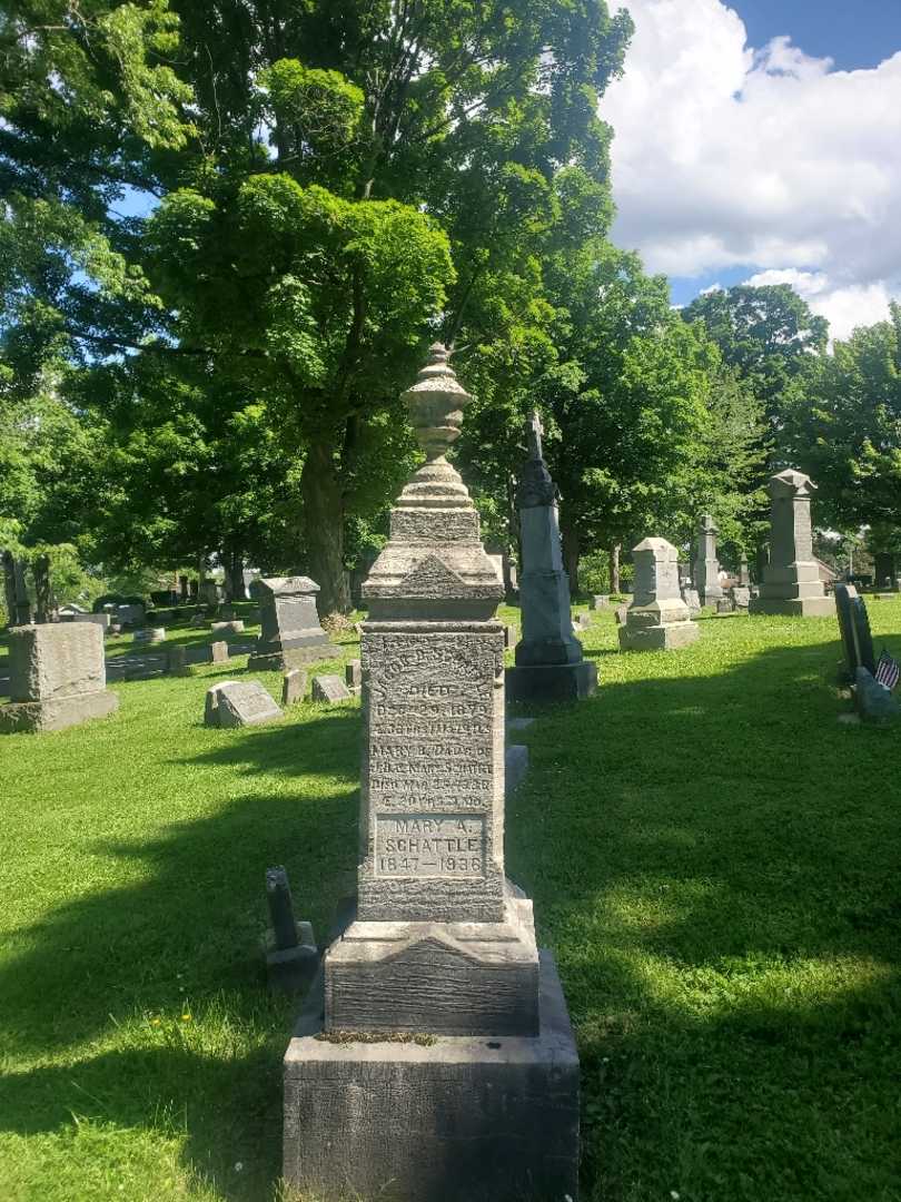 Mary A. Schattle's grave. Photo 2