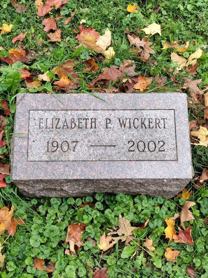 Elizabeth P. Wickert's grave. Photo 3