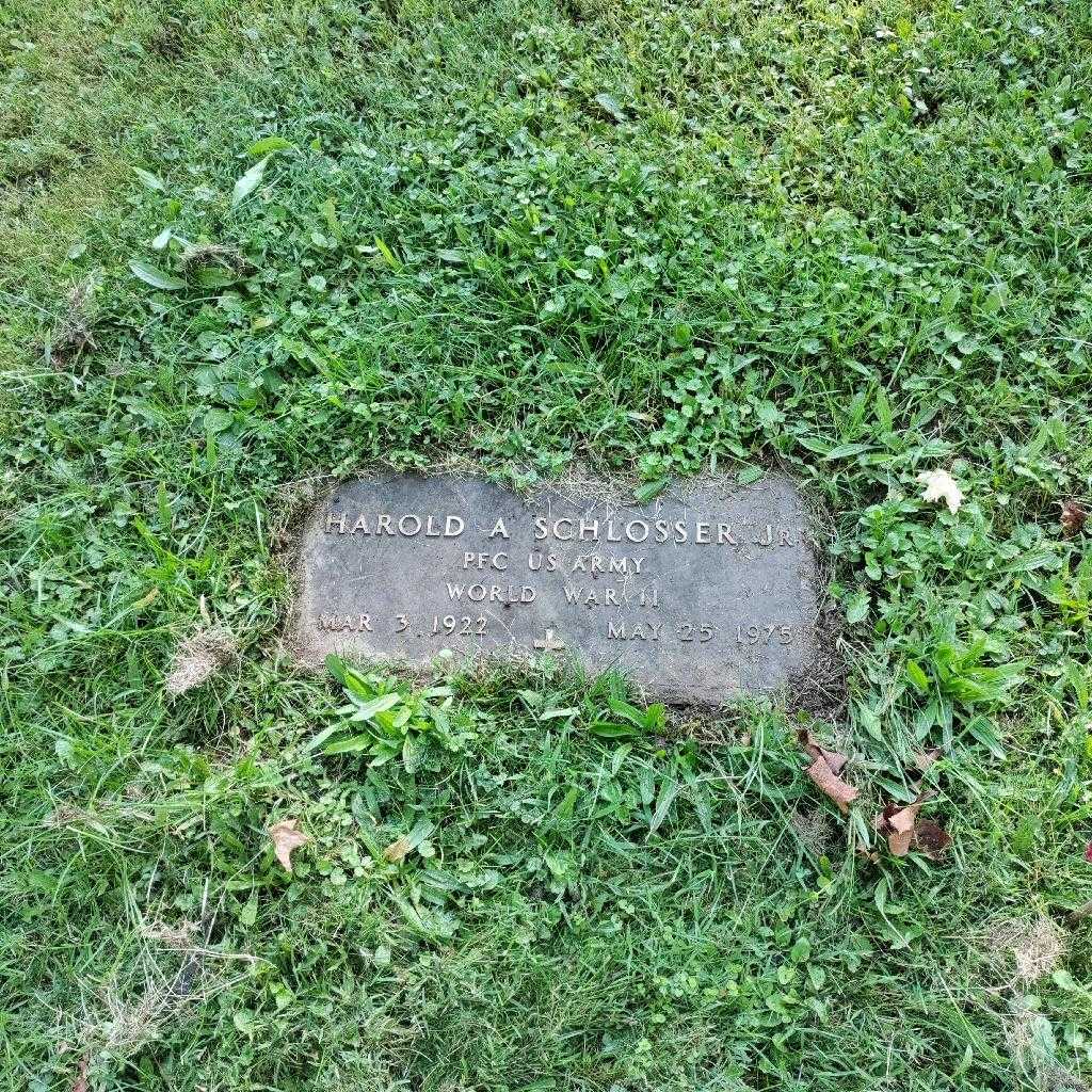 Harold A. Schlosser Junior's grave. Photo 1