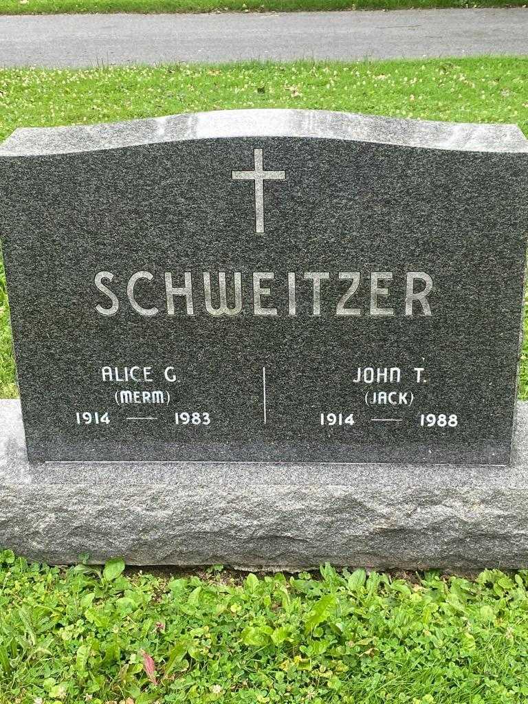 Alice G. Schweitzer's grave. Photo 3