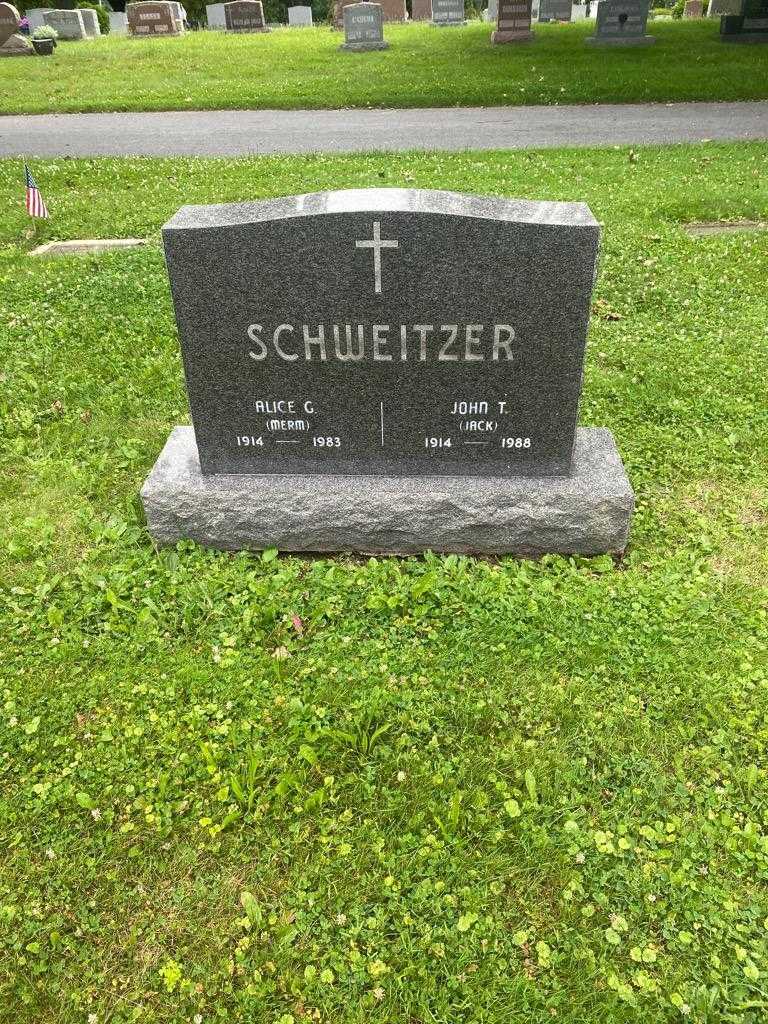 Alice G. Schweitzer's grave. Photo 2