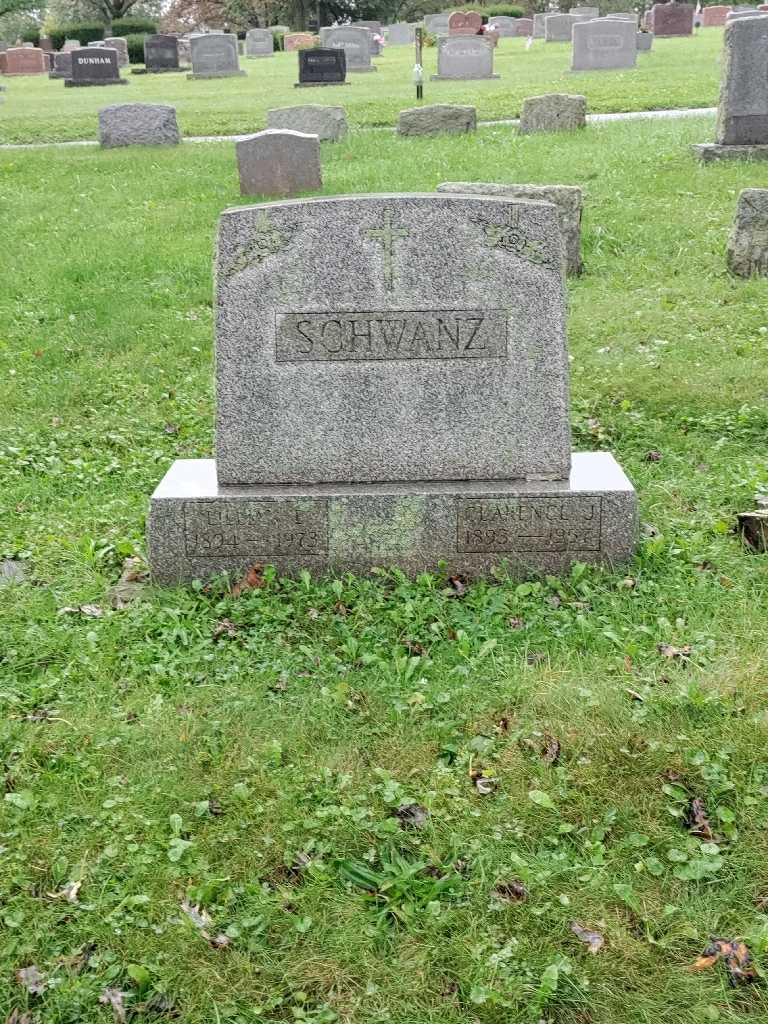 Clarence J. Schwanz's grave. Photo 2