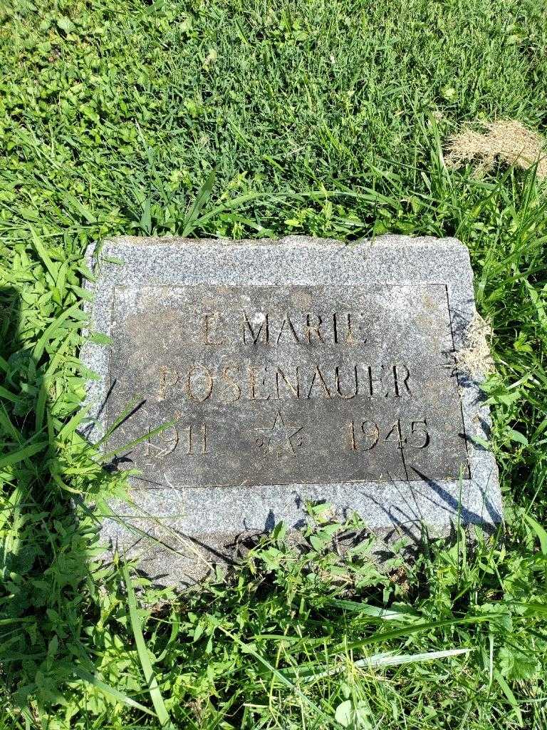 E. Marie Beyrenther Posenaur's grave. Photo 3
