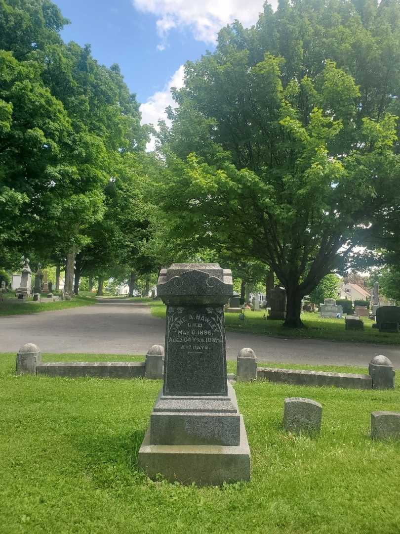 Jane A. Hawley's grave. Photo 2