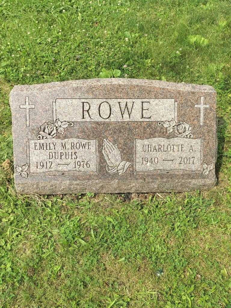 Charlotte A. Rowe's grave. Photo 2