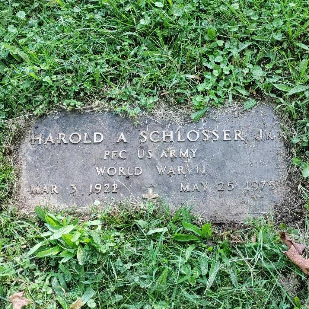 Harold A. Schlosser Junior's grave. Photo 2