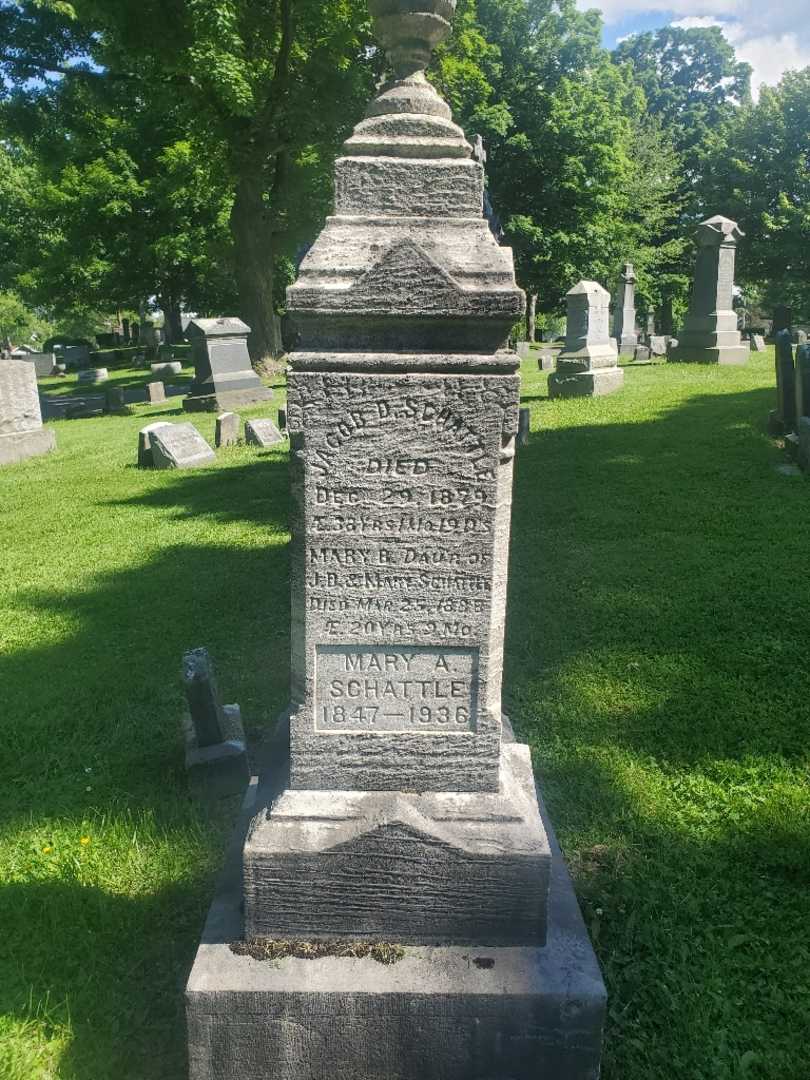 Mary A. Schattle's grave. Photo 3