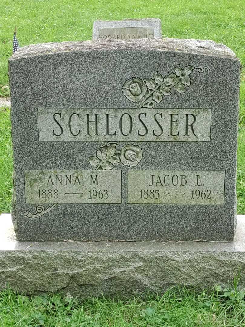 Jacob L. Schlosser's grave. Photo 3