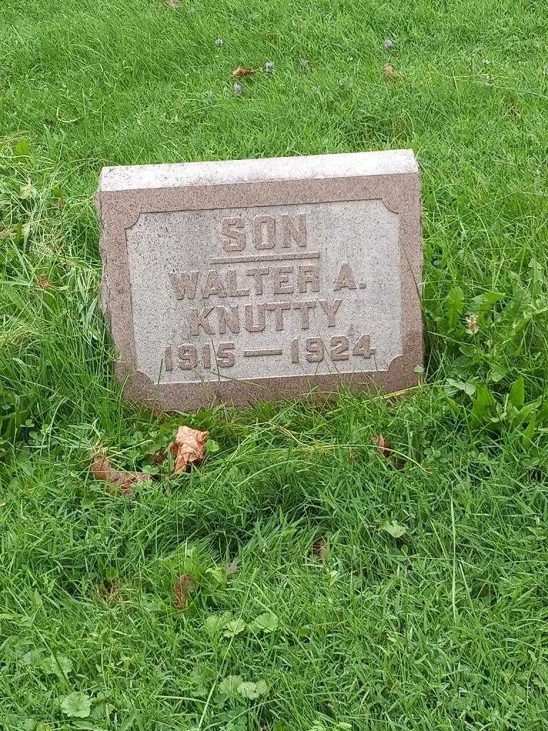 Walter A. Knutty's grave. Photo 3