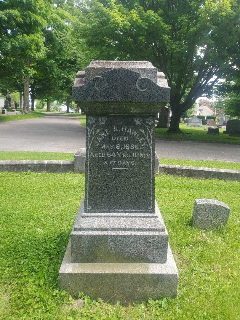 Jane A. Hawley's grave. Photo 3