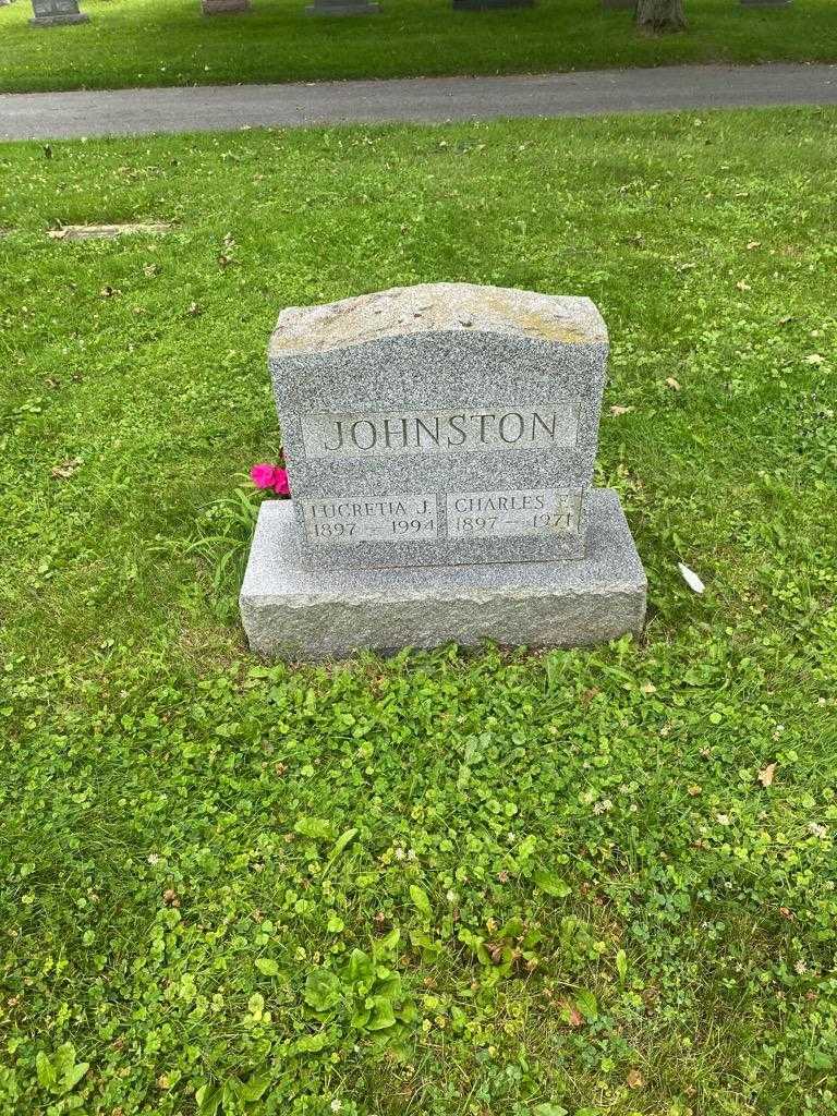 Lucretia J. Johnston's grave. Photo 2