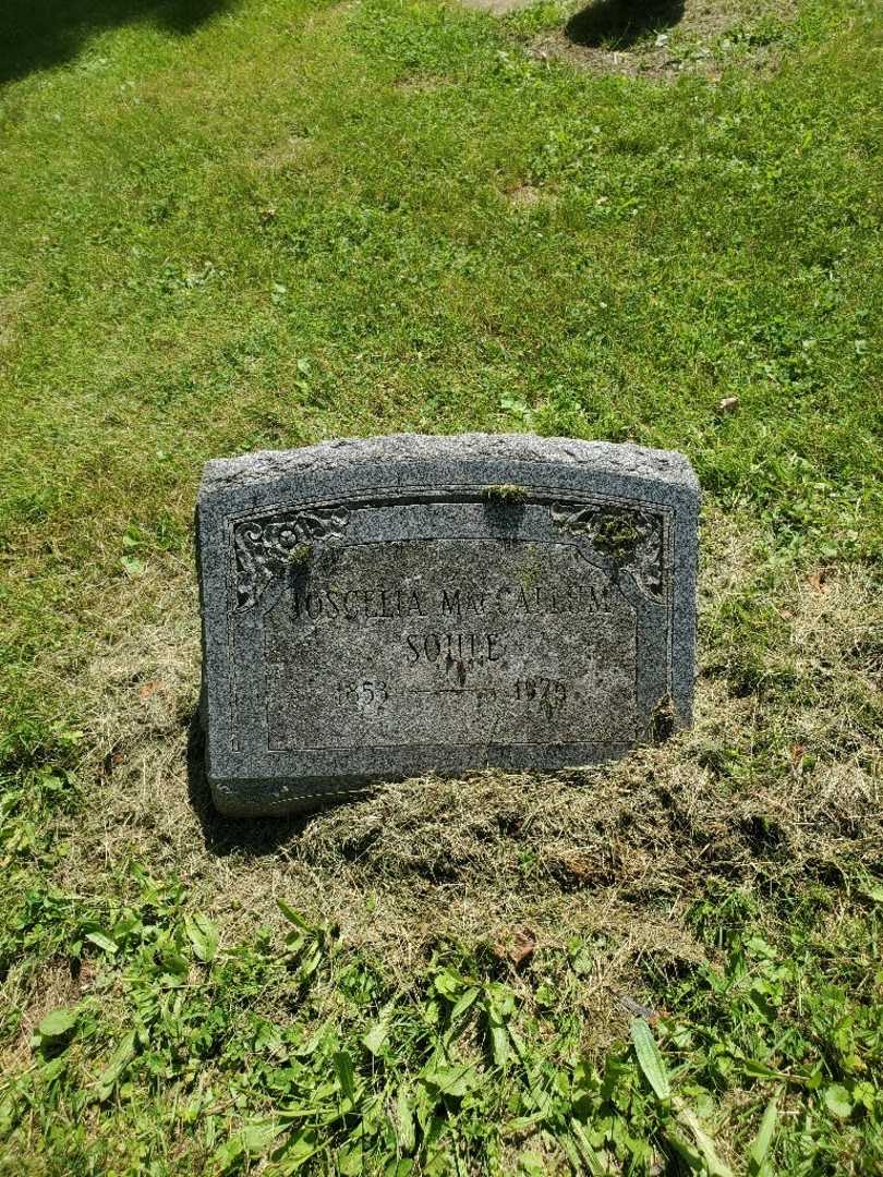 Joscelia Soule MacCallum's grave. Photo 2