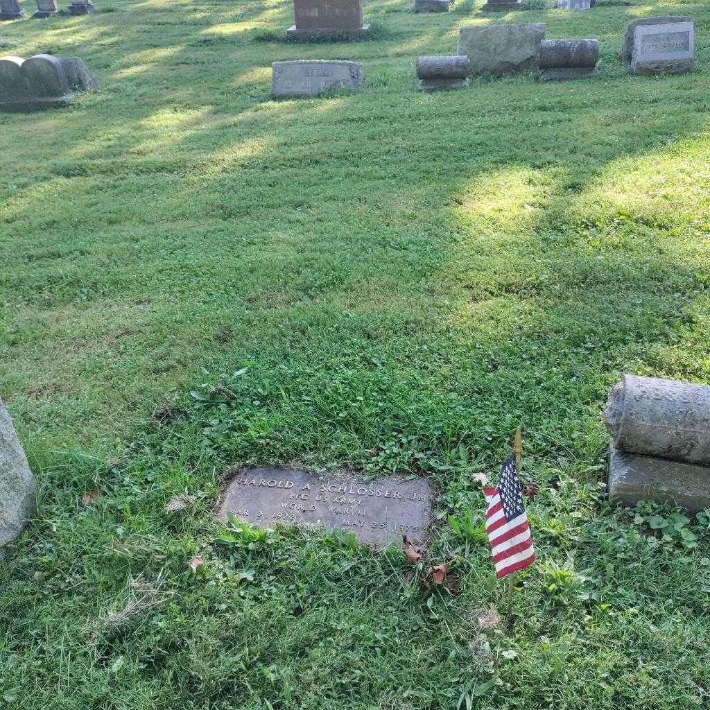 Harold A. Schlosser Junior's grave. Photo 3