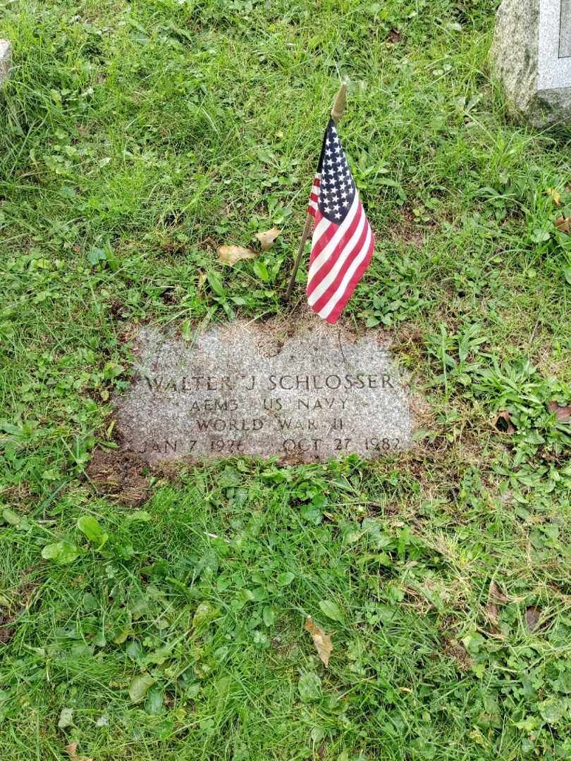Walter J. Schlosser's grave. Photo 2