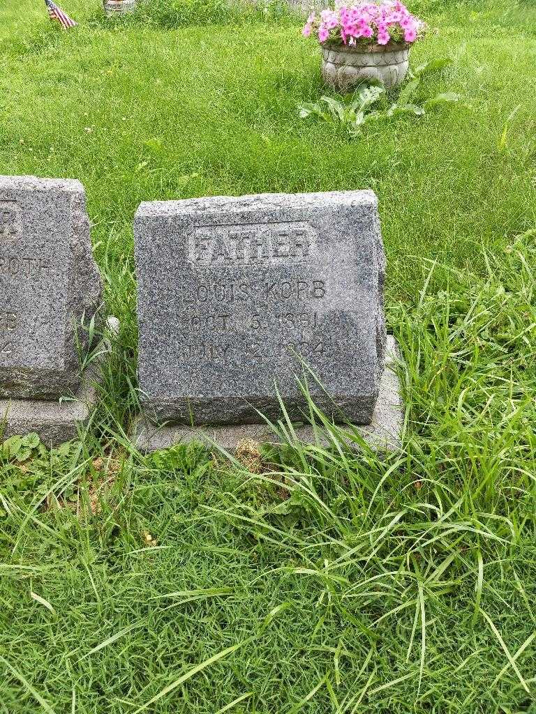 Louis Korb's grave. Photo 2