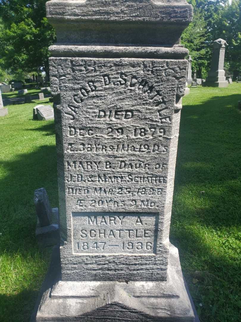 Mary B. Schattle's grave. Photo 4