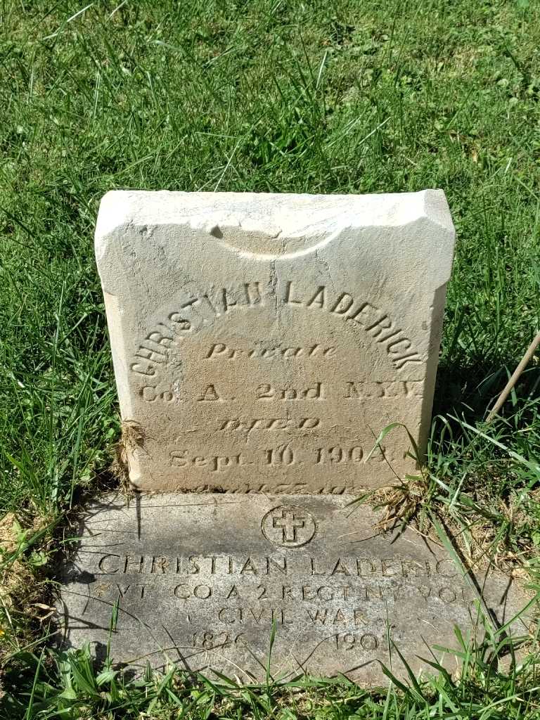 Christian Laderick's grave. Photo 2