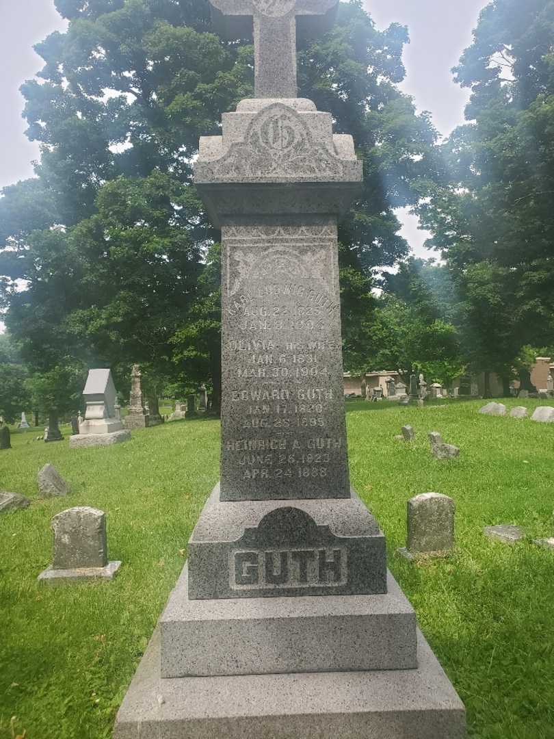 Olivia Guth's grave. Photo 2