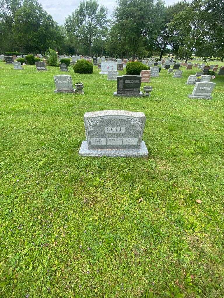 Dorothy Ann Cole's grave. Photo 1