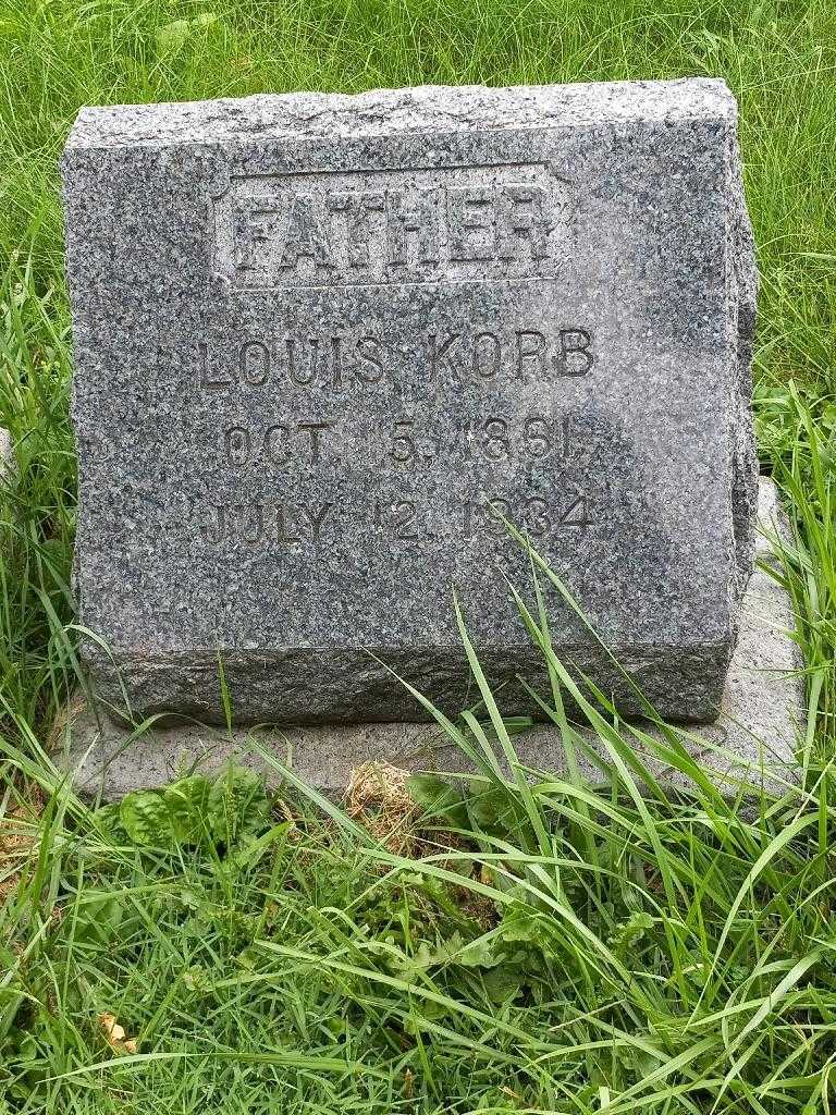 Louis Korb's grave. Photo 3