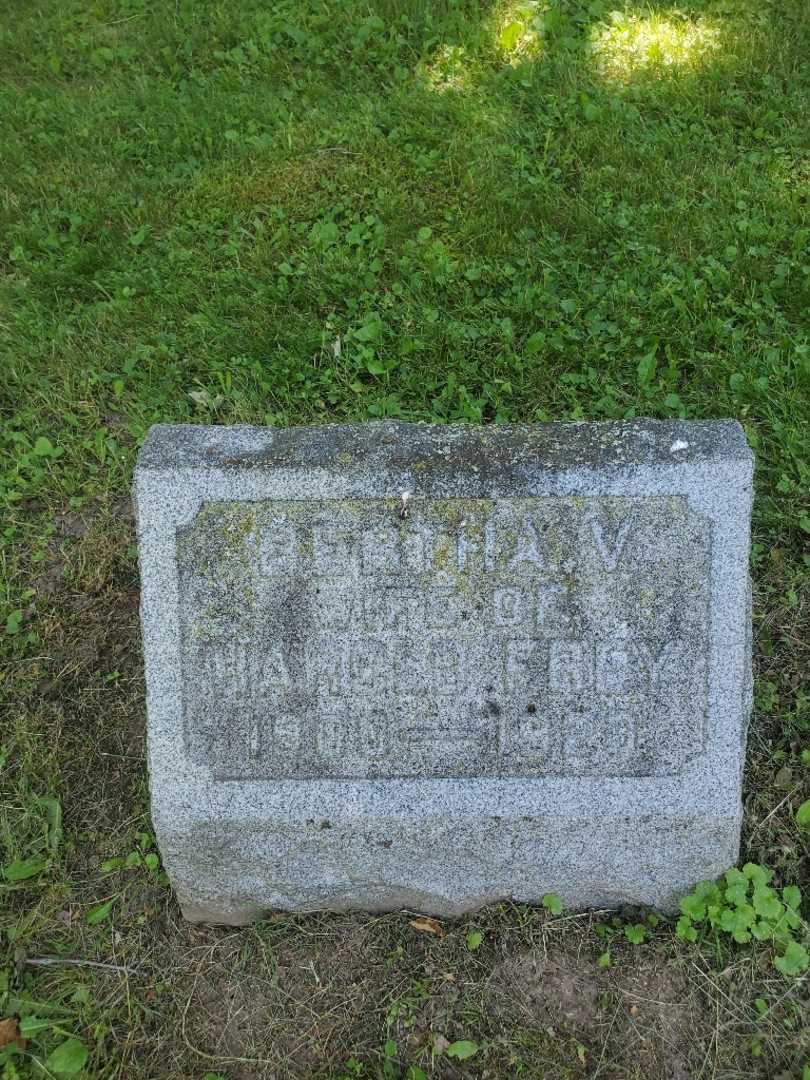 Bertha V. Frey's grave. Photo 3