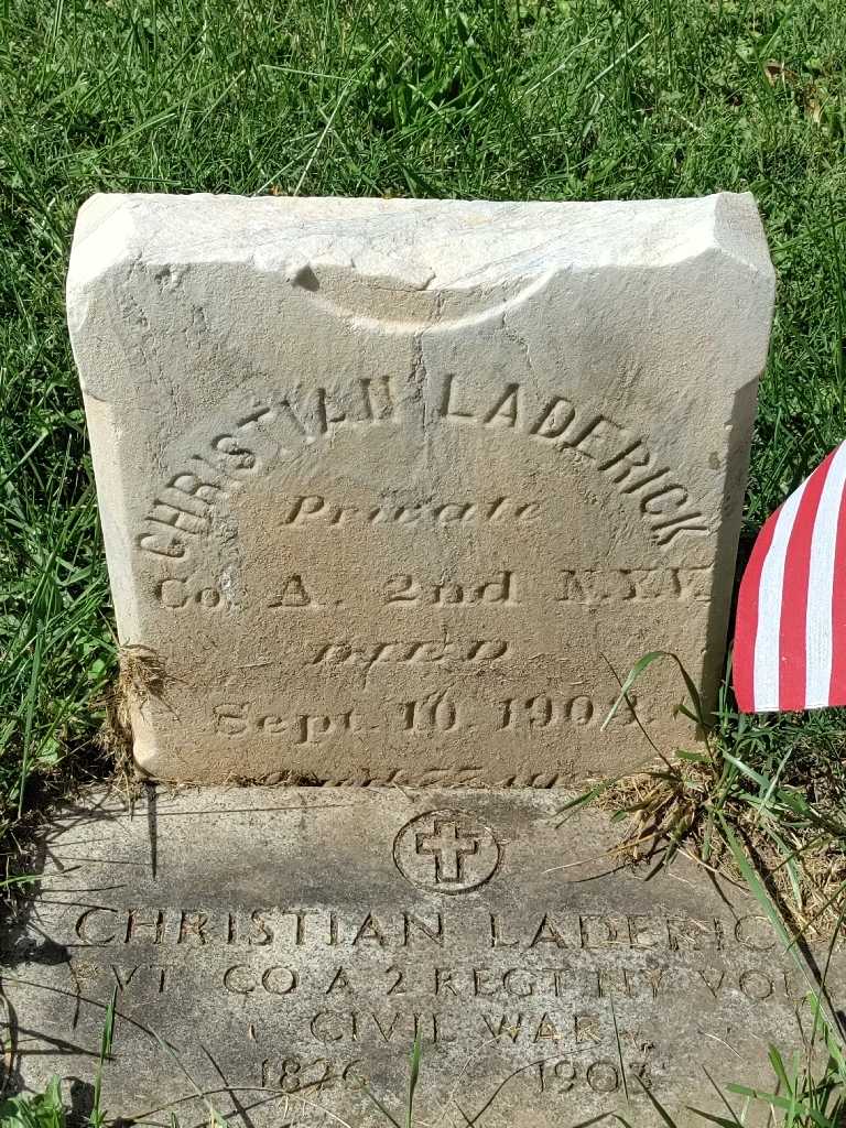 Christian Laderick's grave. Photo 3