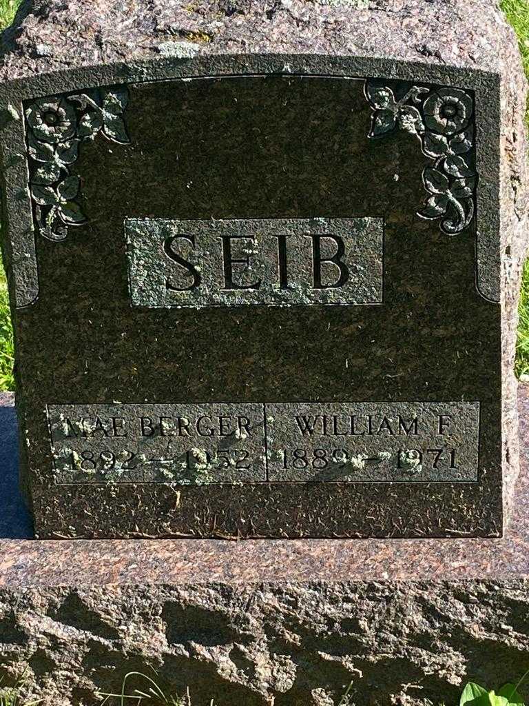 Mae Seib Berger's grave. Photo 3