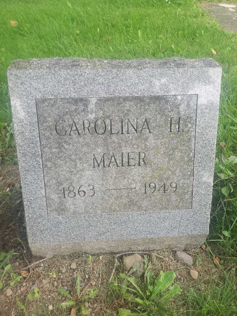 Carolina H. Maier's grave. Photo 5