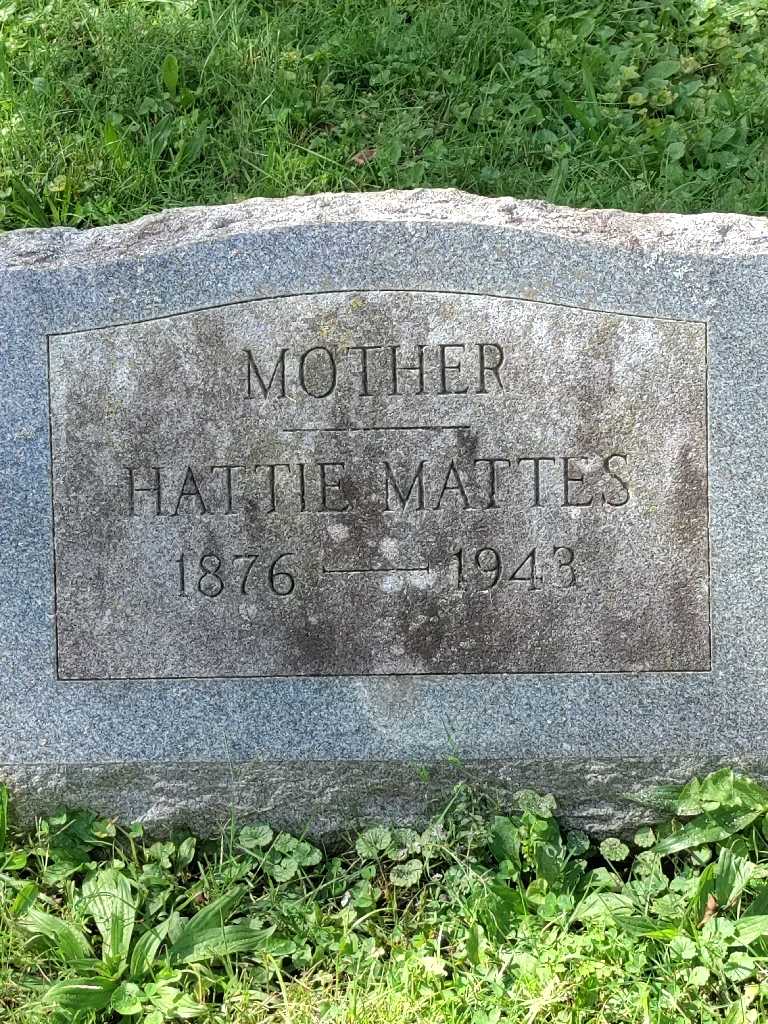 Hattie K. Mattes's grave. Photo 3