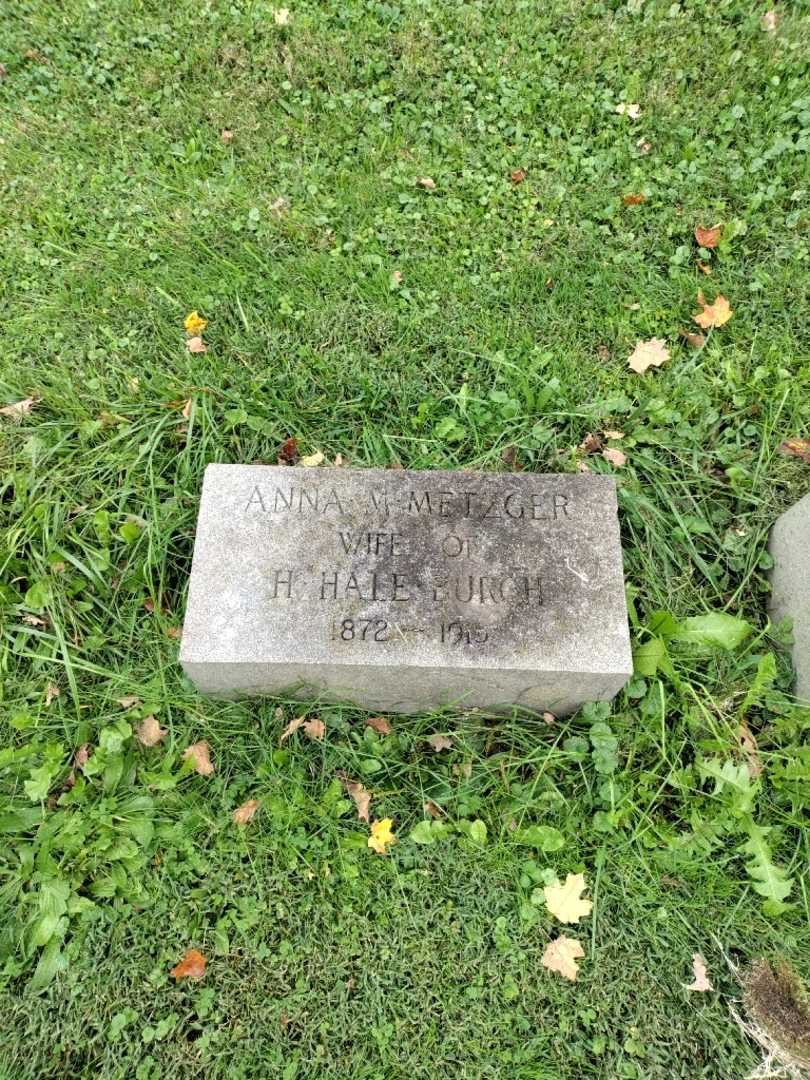 Anna M. Metzger Burch's grave. Photo 2