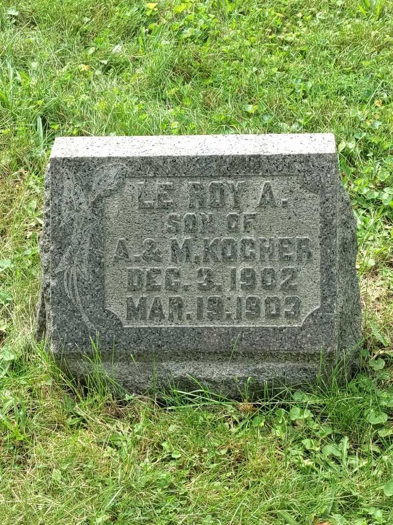 Leroy A. Kocher's grave. Photo 3