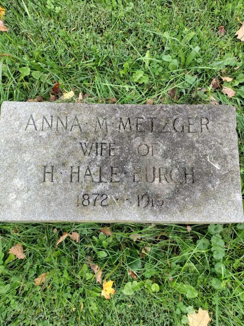 Anna M. Metzger Burch's grave. Photo 3