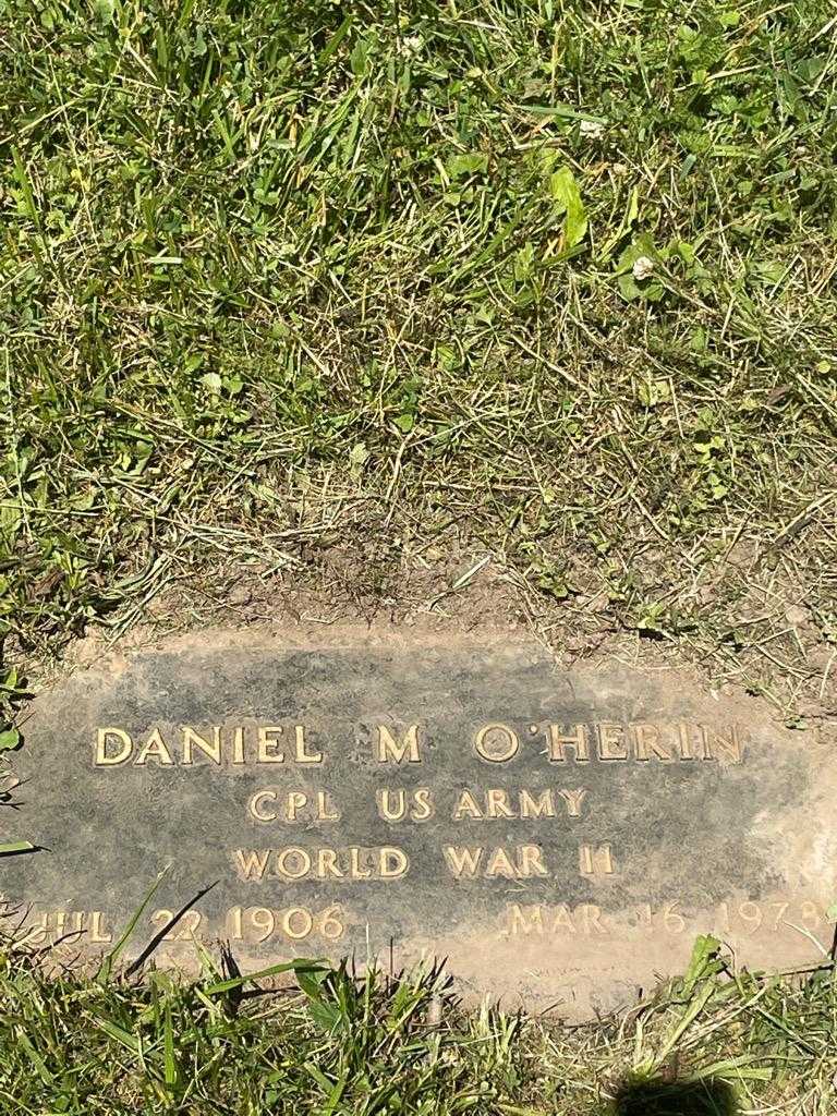 Daniel M. O'Herin's grave. Photo 1