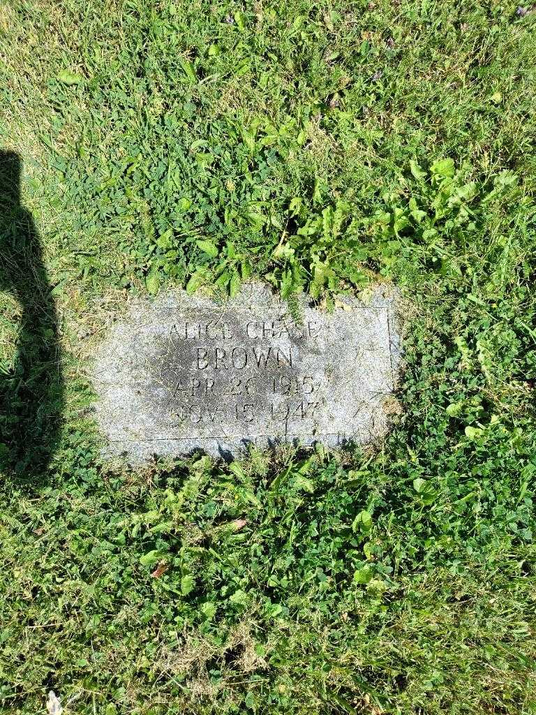 Alice Chase Brown's grave. Photo 3