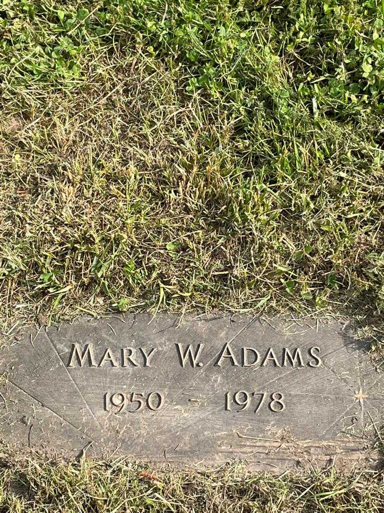 Mary W. Adams's grave. Photo 3