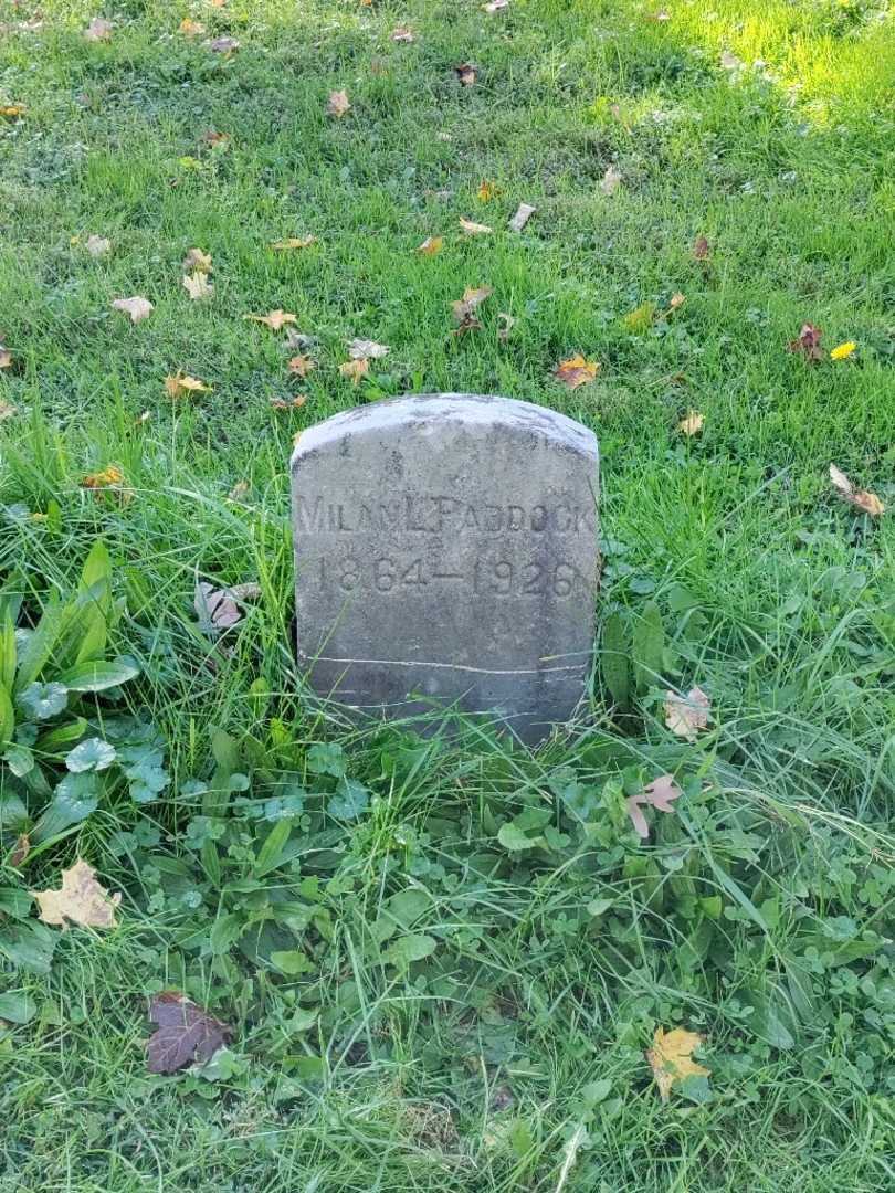 Milan L. Paddock's grave. Photo 2