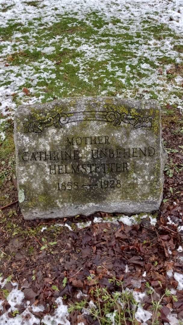 Cathrine B. Unbehend Helmstetter's grave. Photo 3